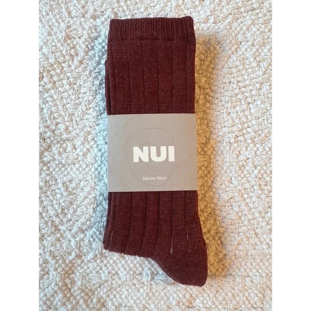 Nui Organics Nature Socks Rust 7/9y